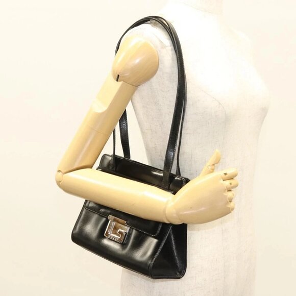 GUCCI Shoulder Bag Leather Black Silver 007 2023 - Picture 14 of 16